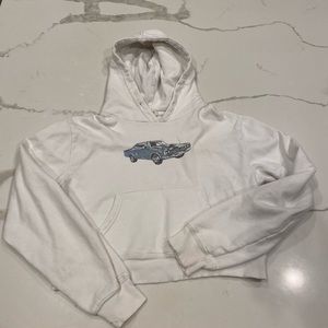 Brandy Melville cropped car sweatshirt one size
